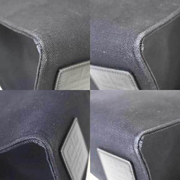 GIVENCHY G Logo 2Way Shoulder Hand Tote Bag Canvas Leather Black Italy 97FA497 - Picture 7 of 15